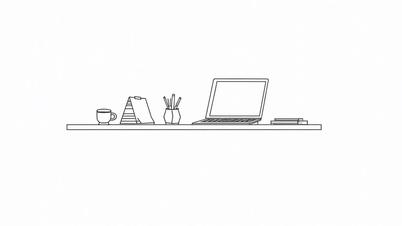 Workspace de design com monitor, teclado e ferramentas